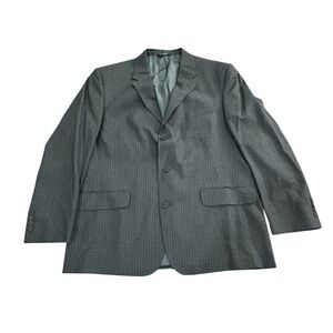 gray pinstripe blazer